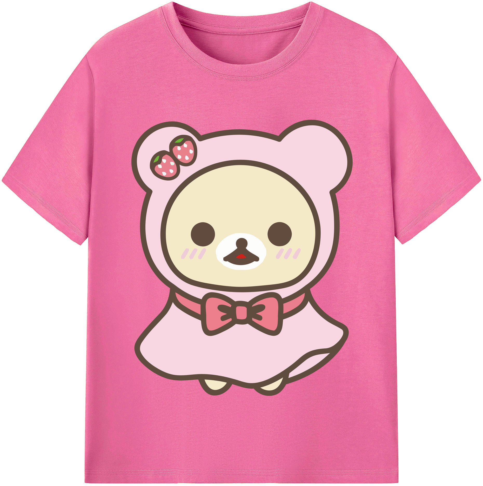 （画像用） リラックマ リラックマ キイロイトリ Rilakkuma Korilakkuma Kiiroitori レディースカジュアルプリントTシャツ（綿100％）